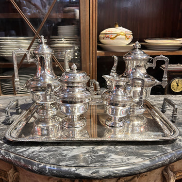 Juego de té de plaqué inglés estilo Regency