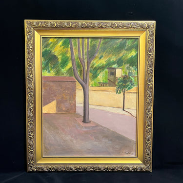 Óskar Trepte - Óleo sobre tela 'Paisaje urbano' 1945
