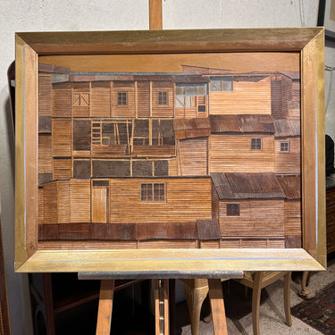 Claudio Tejerina - Acrílico sobre panel ‘Tejados chilotes’ 1983