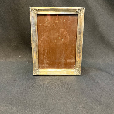 Portarretrato de madera y lámina de plata 925 repujada s.XX 15x20 cm