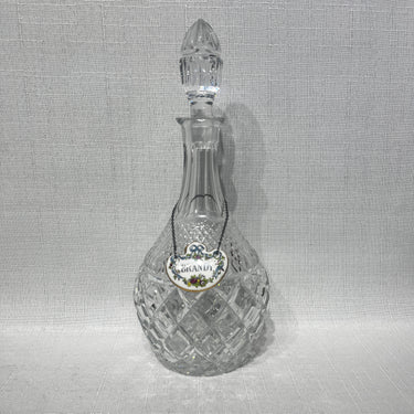 Decantador de cristal tallado para brandy Crown Staffordshire