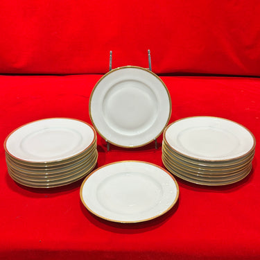Piezas de porcelana Limoges para 16 personas borde dorado diseño de espigas