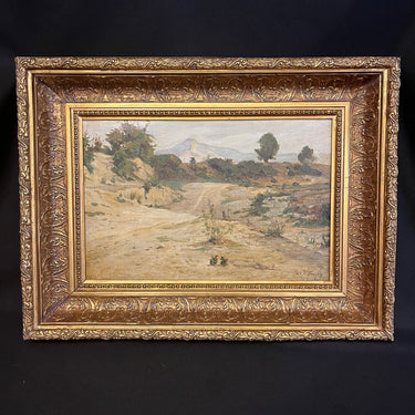 Pintura - óleo sobre cartón ‘Paisaje desértico’ Bucarest Art & Antiques