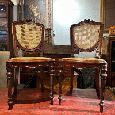 Conjunto de 8 sillas francesas de caoba Louise Phillippe s.XIX