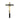 Crucifijo de madera con Cristo Hispano Filipino en marfil plata y terminaciones en pan de oro fines s.XIX