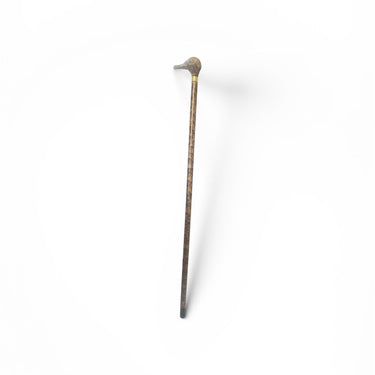 Bastón francés de madera empuñadura cabeza de pato y cintillo de bronce Bucarest Art & Antiques