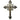 Cristo en la cruz de plata y madera 1900