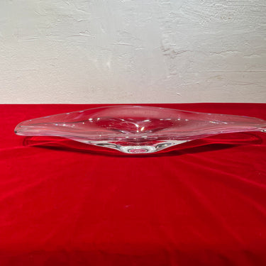 Centro de mesa de cristal belga Val Saint Lambert diseño René Delvenne