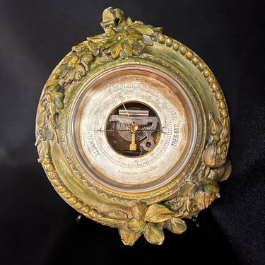 Barómetro francés de madera policromada s.XIX Bucarest Art & Antiques