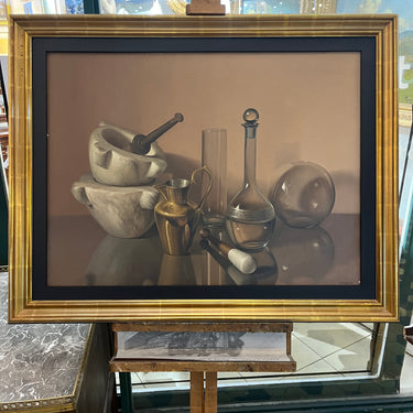 Enrique Campuzano - Óleo sobre tela 'Bodegón' 1986