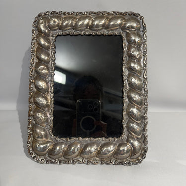 Portarretrato de madera y plata 925 diseño clásico