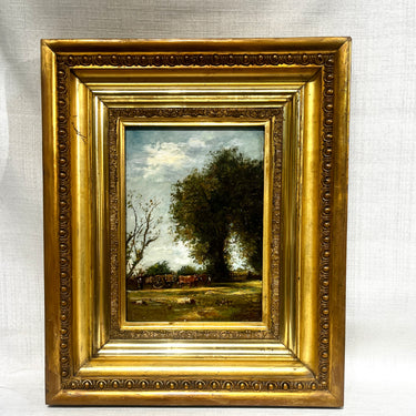 Firma ilegible - Óleo sobre tela 'Paisaje natural'