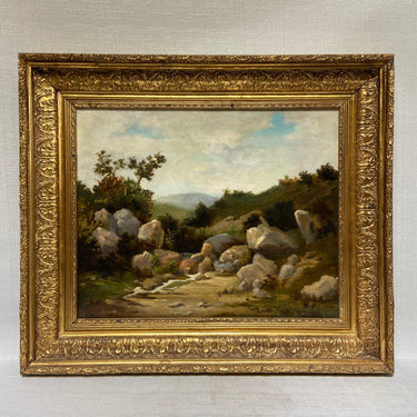 Onofre Jarpa - Óleo sobre tela 'Paisaje rocoso'