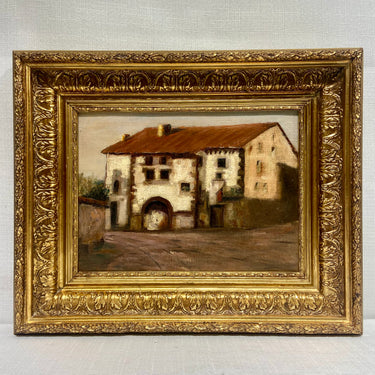 Anónimo - Óleo sobre tela 'Casa blanca'