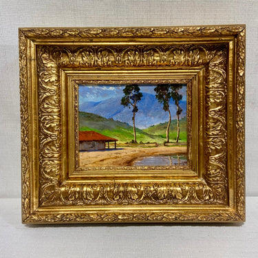 Benito Ramos Catalán - Óleo sobre tablilla 'Mediodía en el campo'