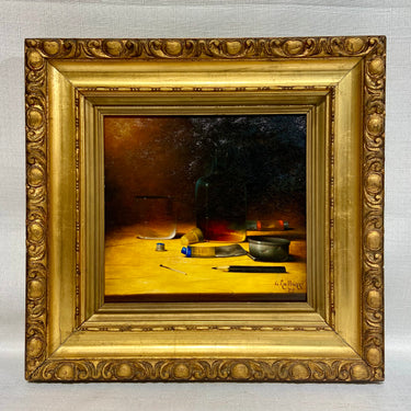 Aristodemo Lattanzi - Óleo sobre tablilla 'Pintura nocturna'