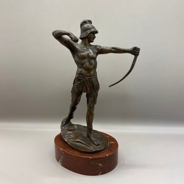 Figura de bronce francesa 'Arquero helénico' comienzo s.XX