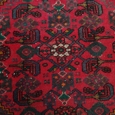 Alfombra persa anudada a mano enredadera en rojos Bucarest Art & Antiques