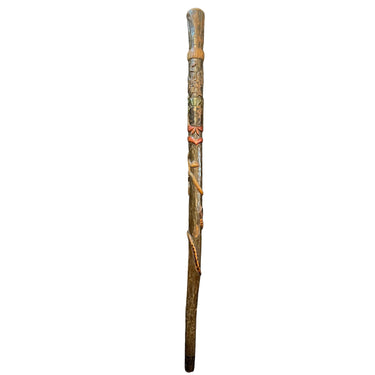 Baston tipo báculo de madera mexicano tallado Bucarest Art & Antiques