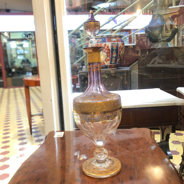 Botella de vidrio karlsbad Moser Austria Bucarest Art & Antiques