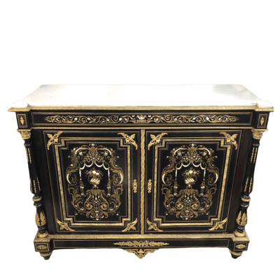 Boulle Frances dos puertas estilo imperio incrustaciones nácar y marfil Colección Exclusiva