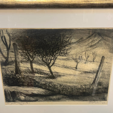 Carlos Hermosilla -Litografía 'Montaña cercada' Bucarest Art & Antiques