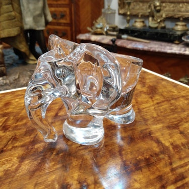 Cenicero cristal elefante firmado Bucarest Art & Antiques
