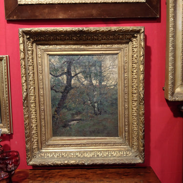 Constant Troyon - Óleo sobre tela 'Paisaje de bosque claroscuro' Escuela Francesa s.XIX Consignación