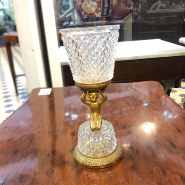 Copa Francesa cristal y bronce  dorado s.XIX Bucarest Art & Antiques