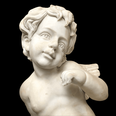 Escultura mármol - Ángel cupido | Bucarest Art Gallery Bucarest Art & Antiques