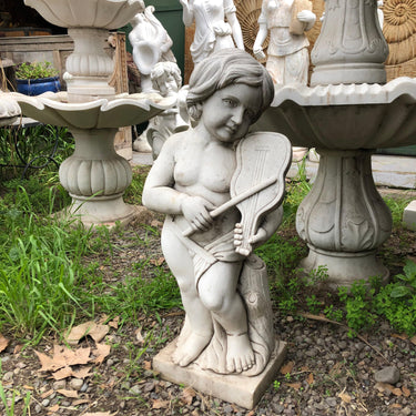 Escultura mármol – Serafín con violín | Bucarest Art Gallery Bucarest Art & Antiques