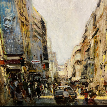 Fernando Morales Jordán - Óleo sobre tela ‘Centro de Santiago’ Colección Exclusiva