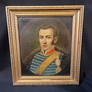 Fernando Ruiz - Óleo sobre tela retrato ‘José Miguel Carrera’ Consignación