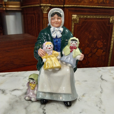 Figura porcelana Royal Doulton 'The rag doll seller' 1989 Bucarest Art & Antiques