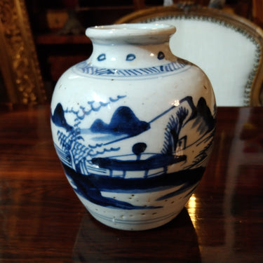 Florero pequeño de cerámica china antigua Bucarest Art & Antiques
