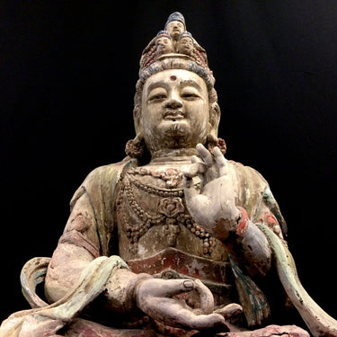 Gran Buda de madera policromada | Bucarest Art Gallery Bucarest Art & Antiques
