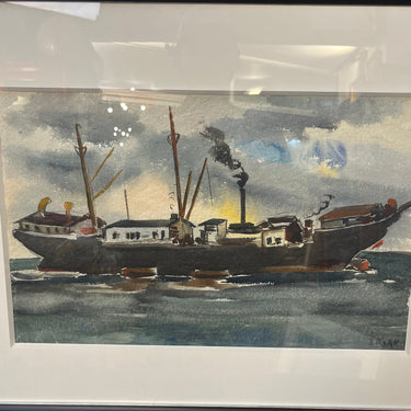 Israel Roa - Acuarela sobre papel ‘Barco’ Colección Exclusiva