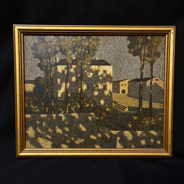 Leonard Rotar - Óleo sobre tela 'Sombra de árboles' Bucarest Art & Antiques