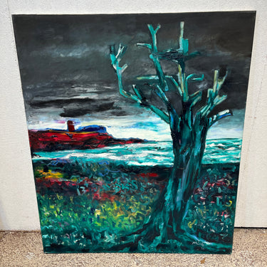 Luis Márquez - Óleo sobre tela ‘Árbol nocturno’ Bucarest Art & Antiques