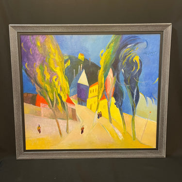 Luís Tejada - Óleo sobre tela 'Caminata por el pueblo' Colección Exclusiva