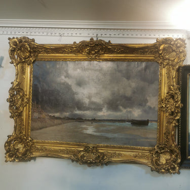 Marié Joseph León Iwill - Óleo sobre tela 'De vuelta de la pesca' Bucarest Art & Antiques