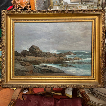 Onofre Jarpa - Óleo sobre tela 'Mar de invierno' Bucarest Art & Antiques