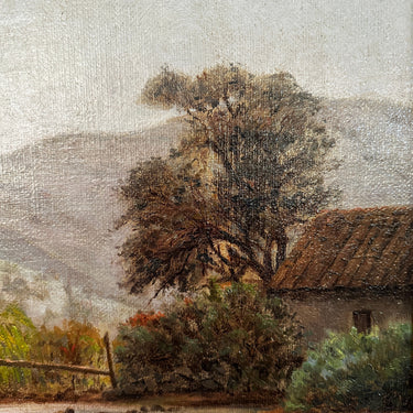 Óscar Saint-Marie - Óleo sobre tela 'Casa rural' Consignación