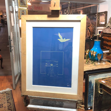 Raúl Bustamante - Xilográfia carpeta de los DDHH 'Da Vinci' Bucarest Art & Antiques