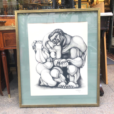Ricardo Carpani - Serigrafía ‘Pareja desnuda’ Bucarest Art & Antiques