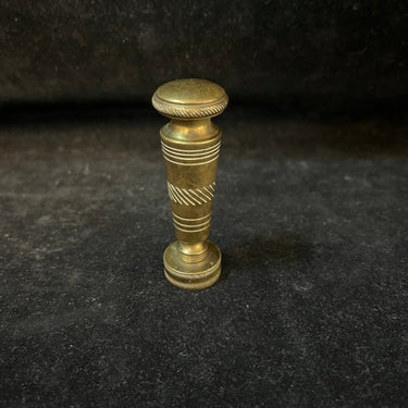 Sello de bronce Art Deco tallado iniciales TRA Bucarest Art & Antiques