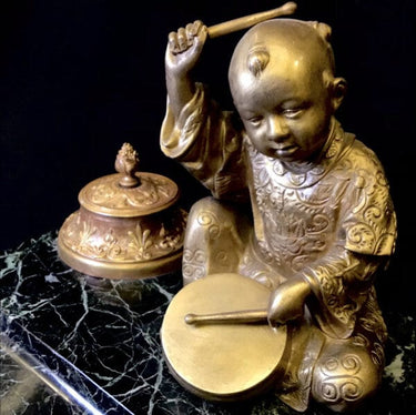 Tintero oriental de bronce y mármol | Bucarest Art Gallery Bucarest Art & Antiques